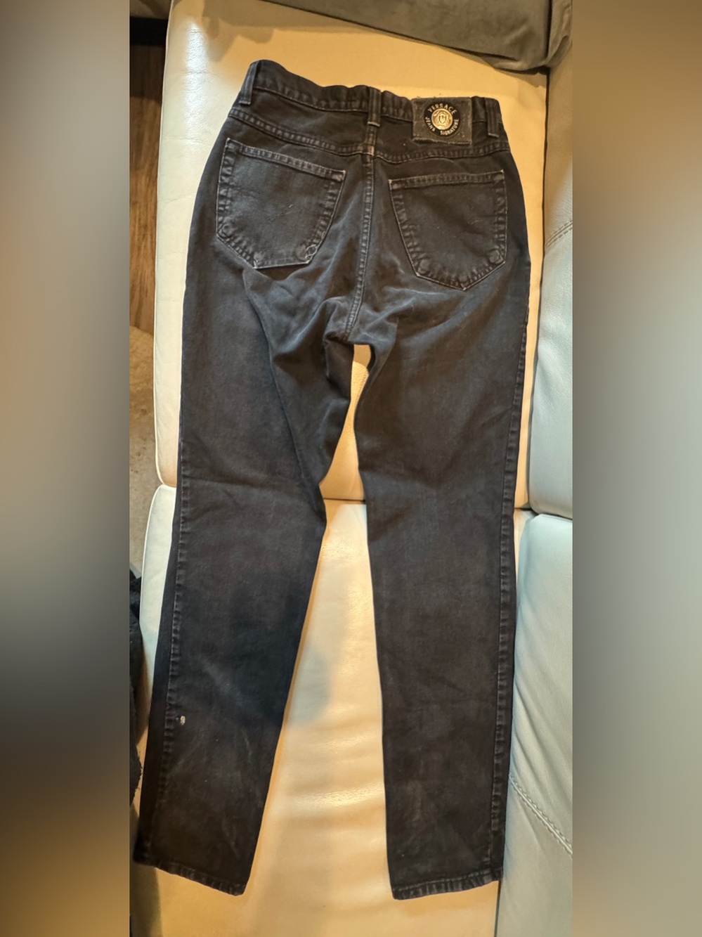 Versace Washed Black High-Rise Jeans